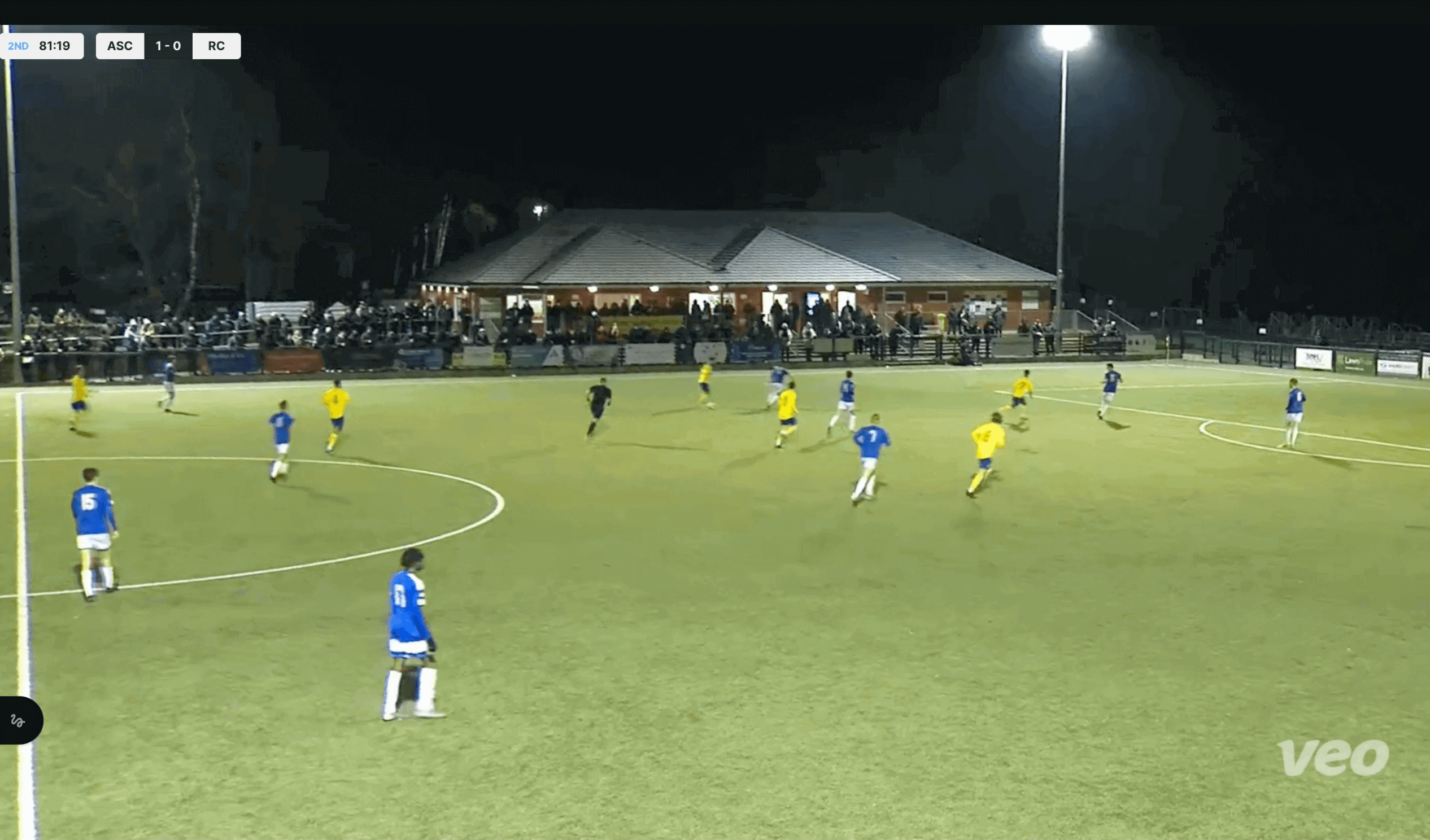Recording from a football match captured by a Veo camera.